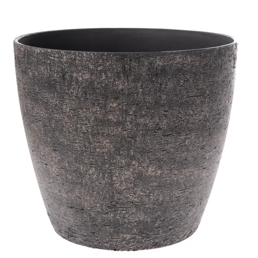 Recipient plastic de ghiveci Ladrido, gri închis, 22 x 21 cm