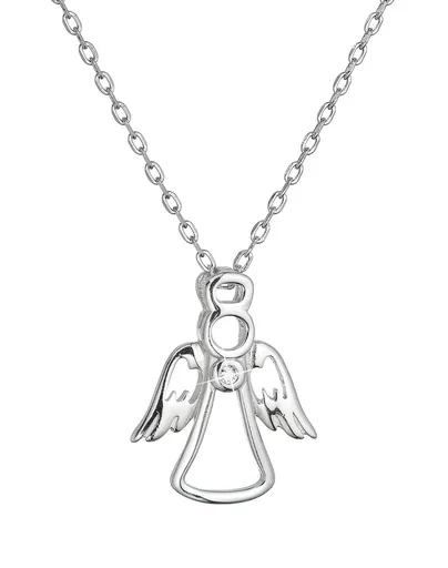 Evolution Group - Pavona Colier fermecător din argint Înger cu zircon 12104.1