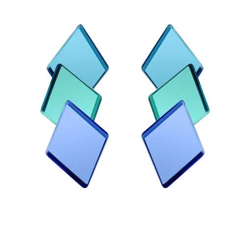 Preciosa Cercei din oțel albastruFragmentum 7449 67