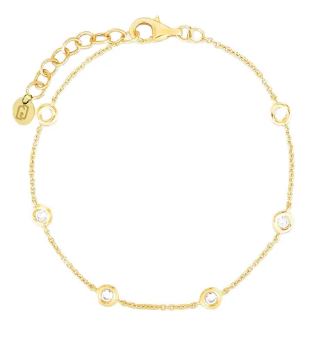 Liu Jo Brățară placată cu aur cu zircon Essential LJ2467