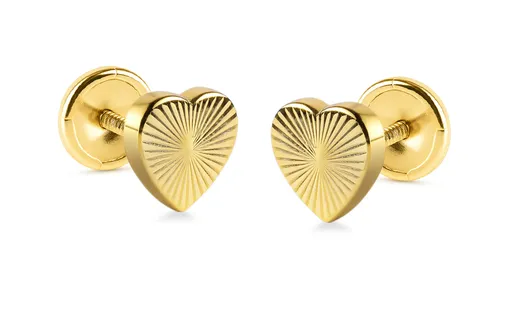 Brilio Cercei romantici în formă de inimă, din aur galben 14/195.401/17