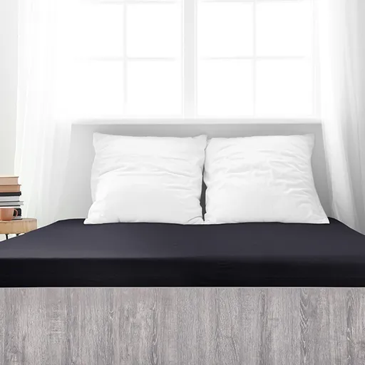 Cearșaf de pat 4Home Mako jersey negru, negru, 90 x 200 cm