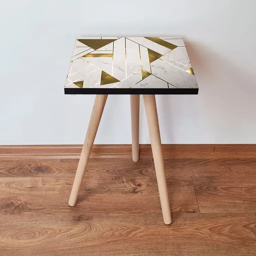 Masuta, Hanah Home, Shp231, 35x42x35 cm, Gri / Auriu