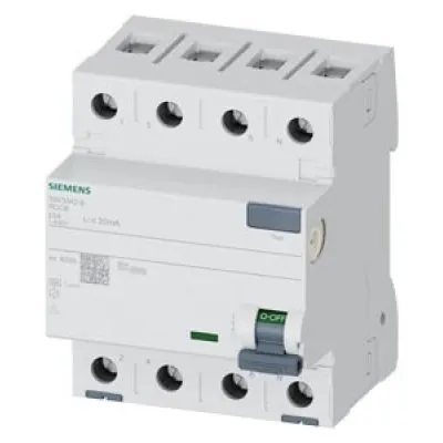 Intrerupator diferential RCCD Siemens 5SV3342-6, 25A, 30mA, 400V, 10kA