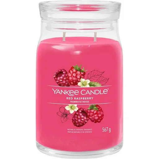 Lumânare parfumată mare Yankee Candle Signature Red Raspberry, 567 g, L