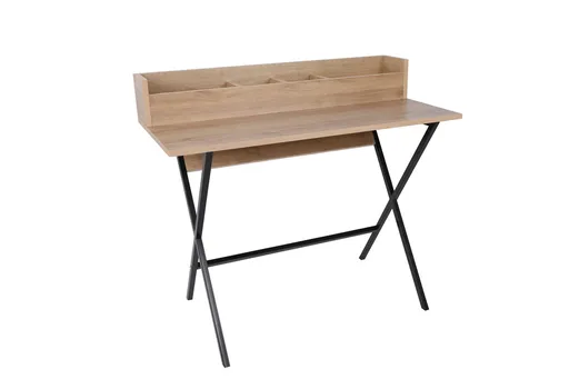 Masa de machiaj, Hanah Home, Cusco, 100x50x89 cm, Nuc / Negru