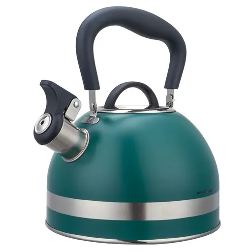 Ceainic cu fluier Kinghoff KH 1855, 1.8 l, Inductie, Maner izolat termic, Verde