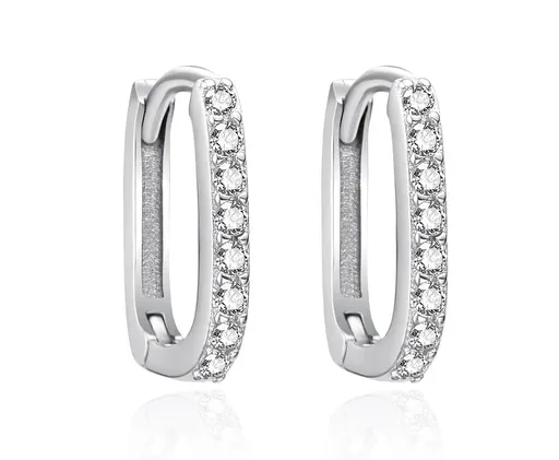 Agato Cercei ovali din argint cu zirconi AGT-E144KW