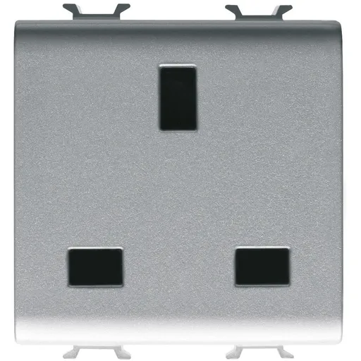 Priza 2M standard britanic Gewiss Chorus GW14296, titan