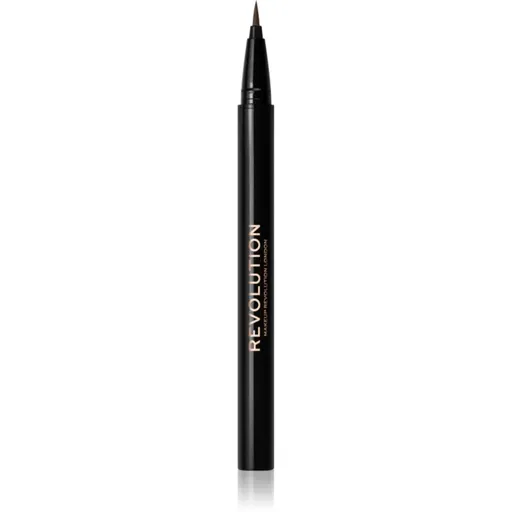 Revolution Hair Stroke Brow Pen creion pentru sprancene culoare Dark Brown 0.5 ml