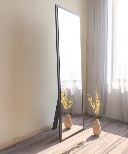 Oglinda decorativa, Hanah Home, Tessa, 50x160x2.2 cm, Negru