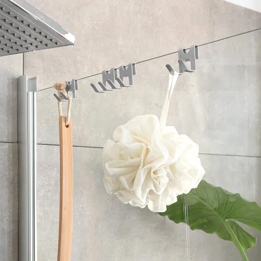 Cârlig pentru perdea de duș, set de 4 bucăți