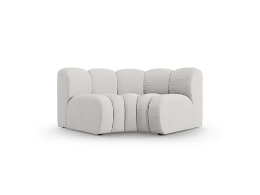 Modul pentru canapea, 1 loc, Lupine-140, Micadoni Home, 185x95x70 cm, tesatura chenille din poliester, gri deschis