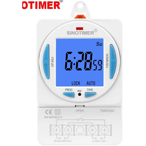 Releu digital cu temporizator, Sinotimer, 250Vac/10Amp, 50/60Hz, TM6338H2-30D