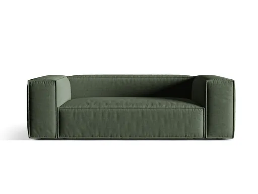 Canapea 3 locuri, Nuria-215, Micadoni Home, 210x110x72 cm, tesatura structurata chenille, verde moss