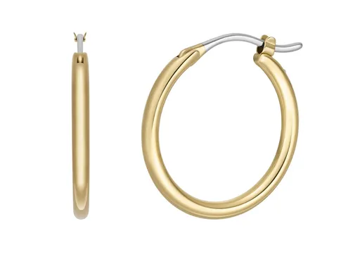 Fossil Cercei rotunzi din oțel placat cu aur JOF00960710