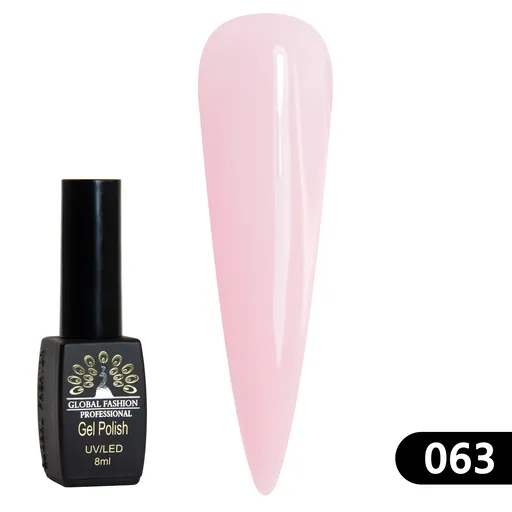 Gel Lacquer Global Fashion Black Elite 8 ml - 063, TPO Free