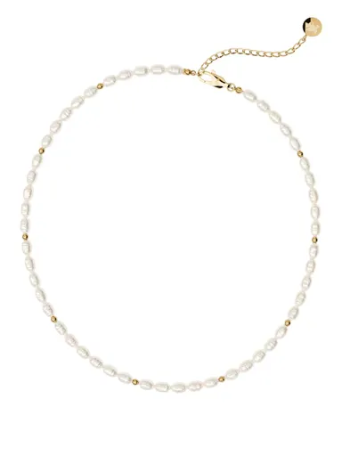 Furiosa Colier placat cu aur din perle autentice Berlin Choker SN-BERLIN-G