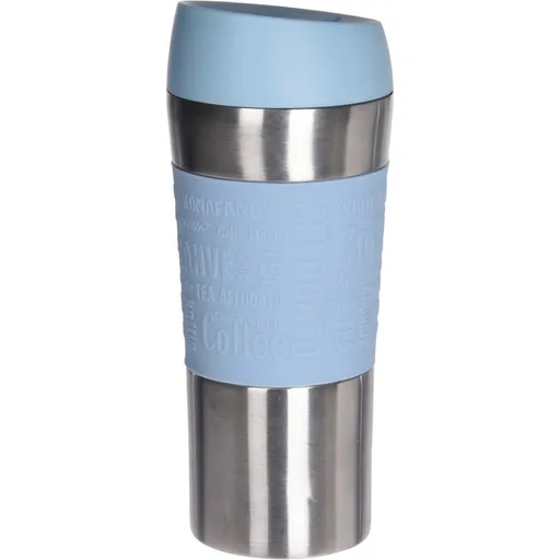 Cană termo de călătorie Tronto, 350 ml, albastru,oțel inoxidabil, 8 x 20 cm, albastru