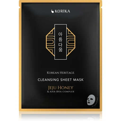 KORIKA Korean Heritage Jeju Honey & AHA-BHA Complex Cleansing Sheet Mask mască cu efect de curățare 25 g