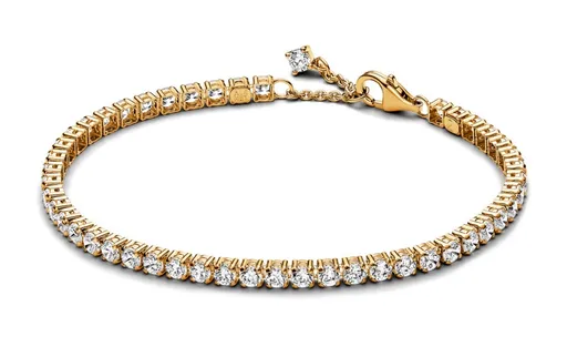 Pandora Brățară fermecătoare placată cu aur cu zirconi Timeless Shine 561469C01 16 cm