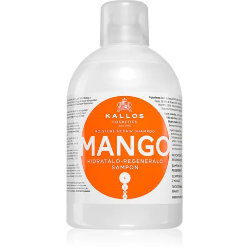 Kallos KJMN Professional Mango sampon hidratant pentru par uscat, deteriorat si tratat chimic 1000 ml