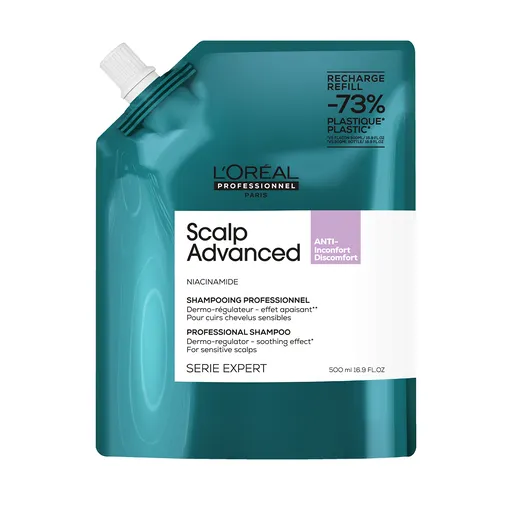 L'Oréal Professionnel Șampon pentru scalp sensibil Scalp Advanced Anti-Discomfort Dermo (Regulator Shampoo) 500 ml - umplere de rezervă