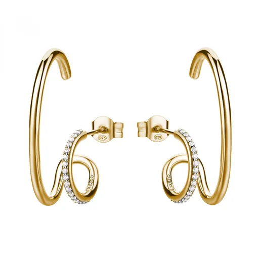 Rosato Cercei dubli placați cu aur Bianca RZBI77