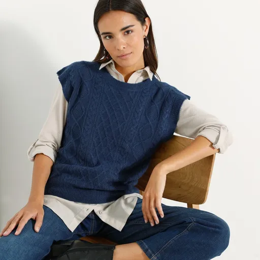 Vesta pulover cu model împletit