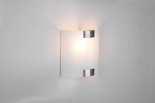 Aplica de perete Pura, TRIO, 20x20 cm, 40W, 1x E27, metal, nichel mat/alb