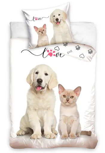 Lenjerie de pat inclusă Puppy and Kitten