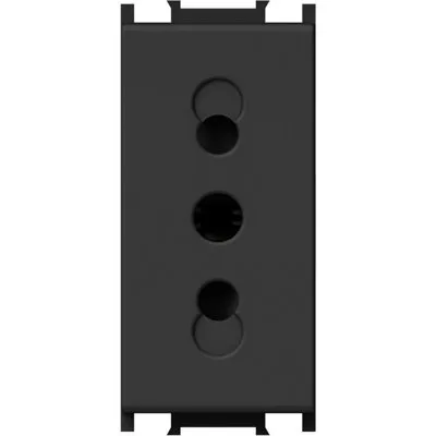 Modul Priza S. Ita 1M 10A ST IP20 Negru, TEM Modul TEM-VM33SB-U