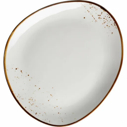 Mäser Farfurie ovală Pintar White cu puncte maro29 x 26 cm, maro, L