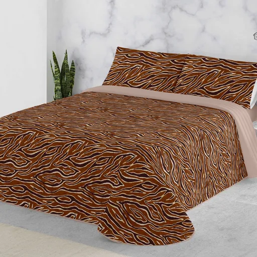 Cuvertură matlasată cu imprimeu zebră