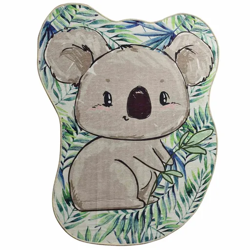 Covor Chilai Home 876CHL1234, 120x160 cm, Fire de catifea antibacteriene, Gri/Verde