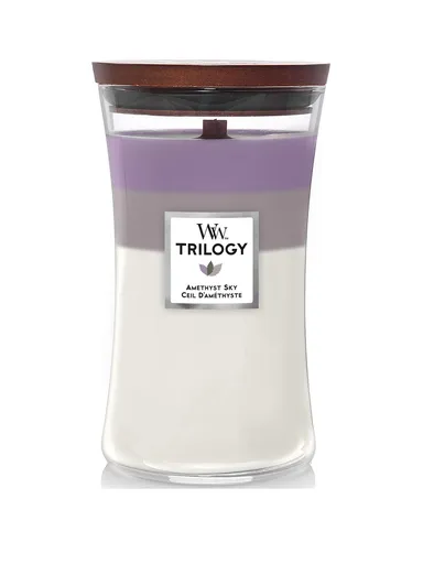 WoodWick Lumânare parfumată mare Trilogy Amethyst Sky 609,5 g