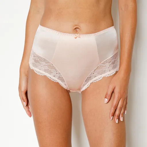 Chiloți înalți de strângere din satin și dantelă