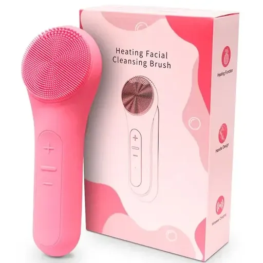 Perie Faciala cu Functie de Caldura - Roz