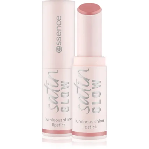 essence satin GLOW ruj cremos cu finisaj satinat culoare 02 Blushin It 3.5 g