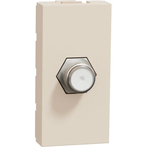 Priza TV cablu coaxial tip F 1m Schneider Noua Unica NU346844, bej