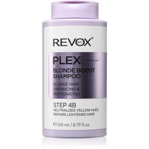 Revox B77 PLEX Blonde Boost Shampoo. Step 4B șampon pentru neutralizarea tonurilor de galben pentru par blond 260 ml