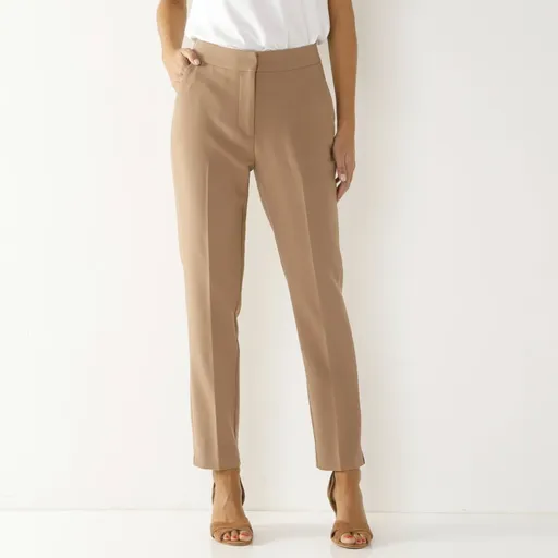 Pantaloni skinny 7/8 de culoare solidă
