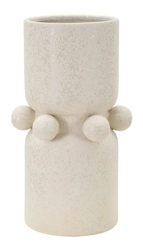 Vaza decorativa Bubbles, Mauro Ferretti, 16x28 cm, ceramica, crem