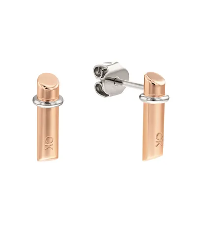 Calvin Klein Minimalisti cercei bicolori de oțel 35000020