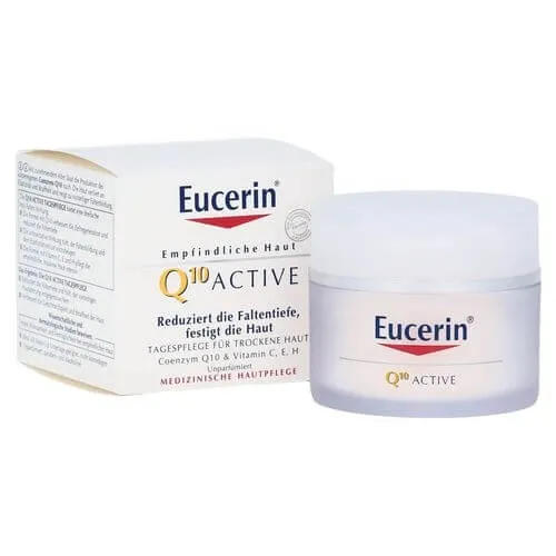 Eucerin Crema de zi antirid pentru toate tipurile de piele sensibilă Q10, 50 ml