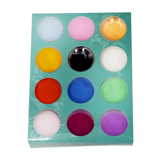 Decor Unghii, Pudra Acrilica, Set 12 Culori