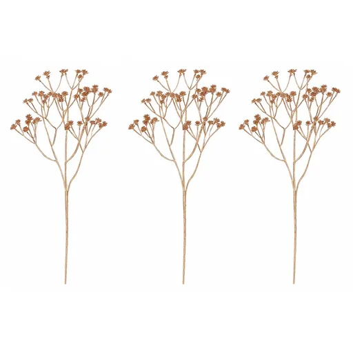 Set de ramuri de Gypsophila cu flori, 3 bucăți,auriu, 63 cm