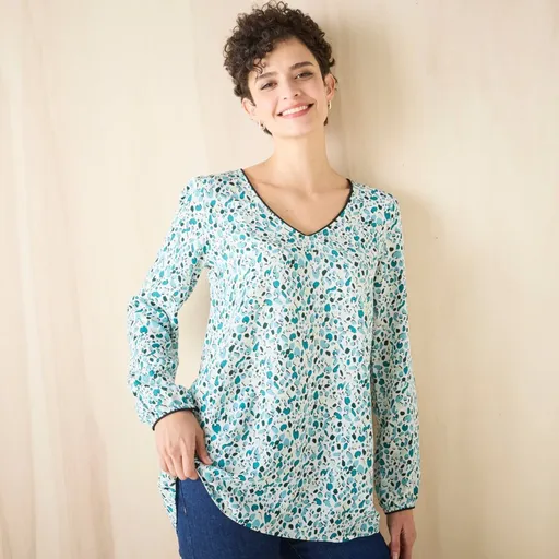 Tunică cu imprimeu și croială largă