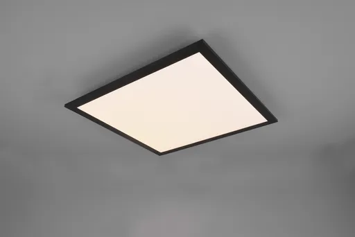 Plafoniera Alpha, RL, 45x45x5 cm, 18W, 1x SMD LED, metal, negru mat