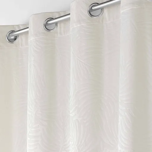 Perdea opacă cu motiv de frunze de palmier